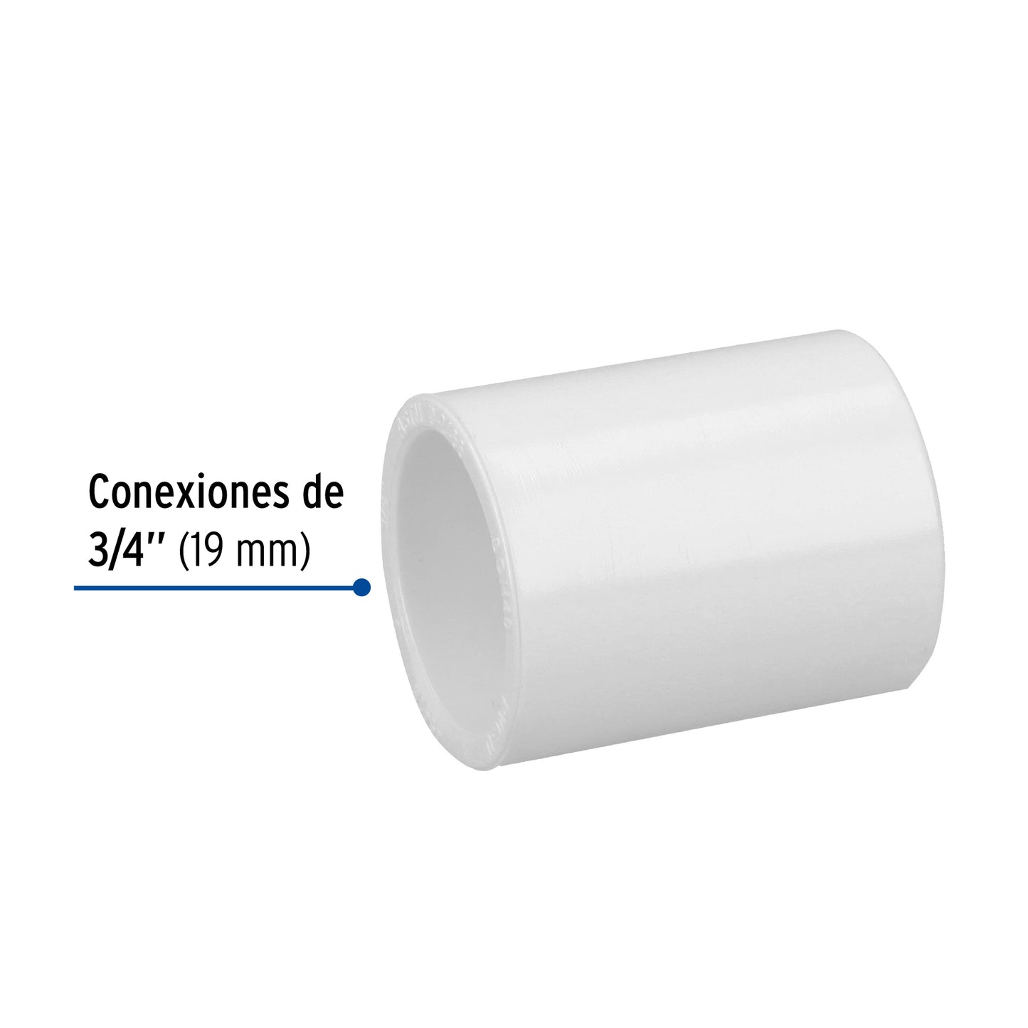 Cople de PVC cédula 40 de 3/4', Foset PVC-262 45418 MM00