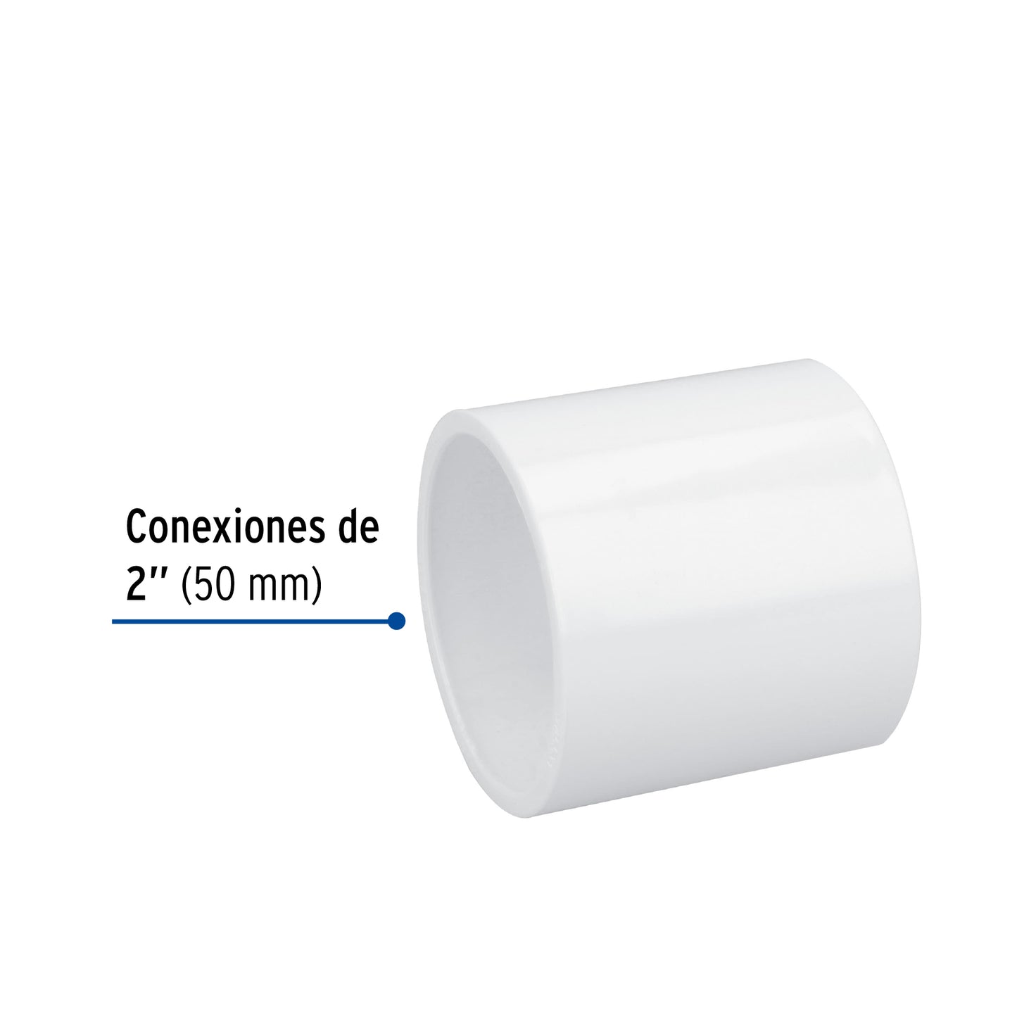 Cople de PVC cédula 40 de 2', Foset PVC-266 45531 MM00