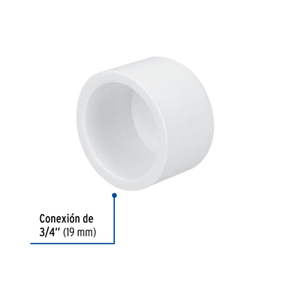 Tapón de PVC 3/4', Foset PVC-362 45424 MM00