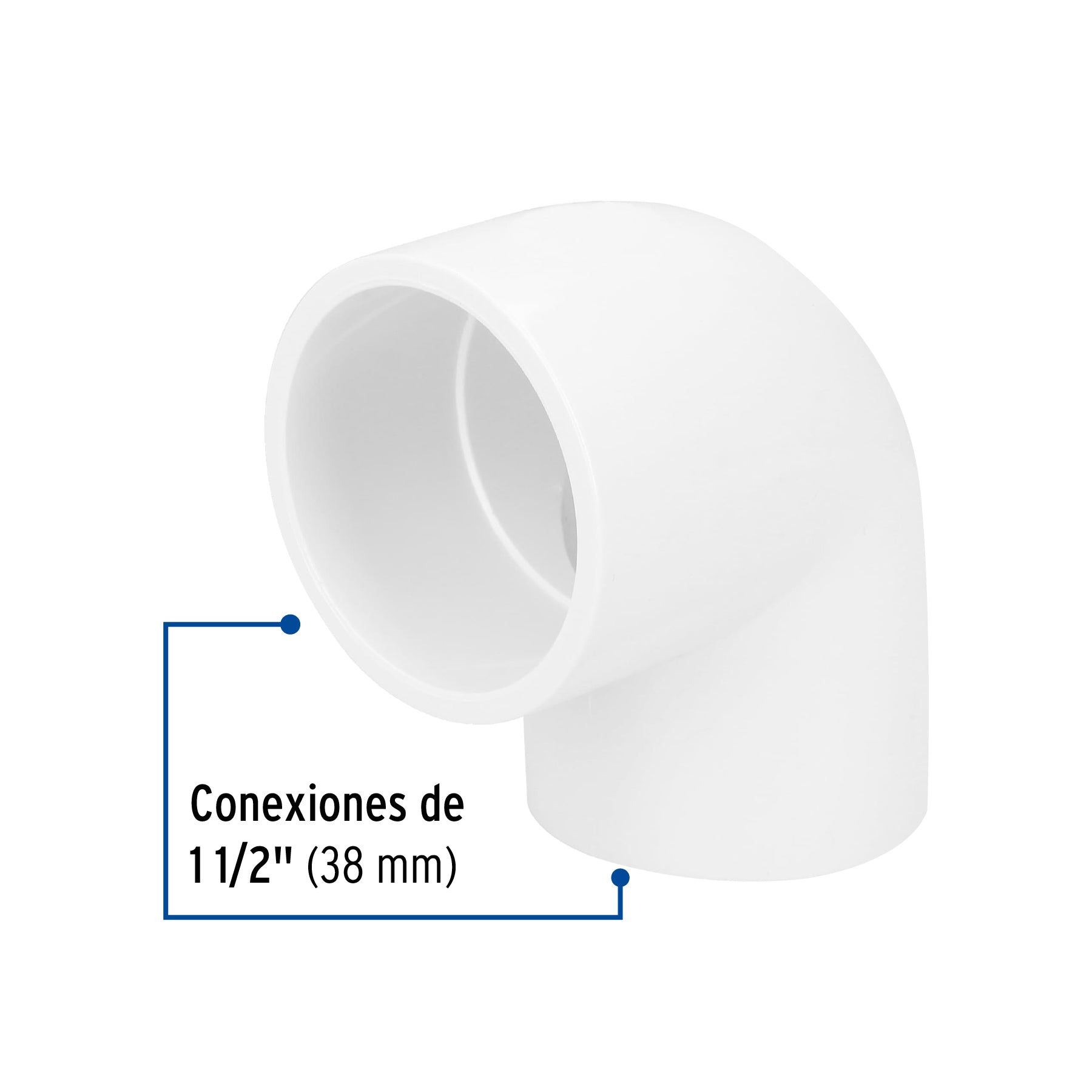 Codo 90° de PVC de 1-1/2', Foset PVC-565 45524 MM00