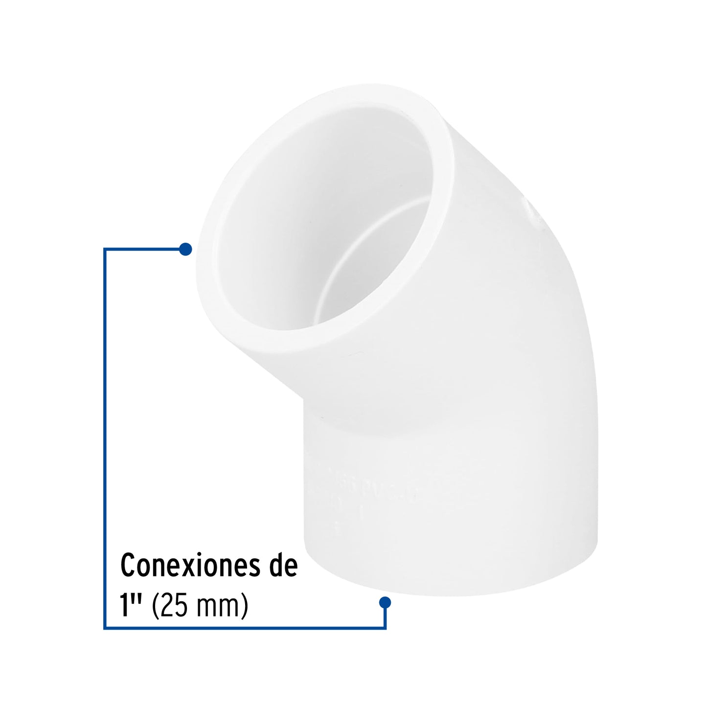 Codo 45° de PVC de 1', Foset PVC-863 45416 MM00