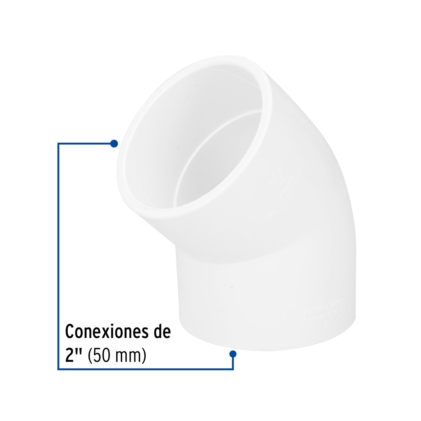 Codo 45° de PVC de 2', Foset PVC-866 45528 MM00