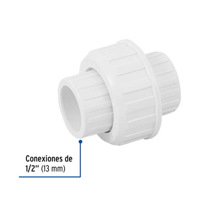 Tuerca unión lisa de PVC 1/2', Foset PVC-971 45435 MM00