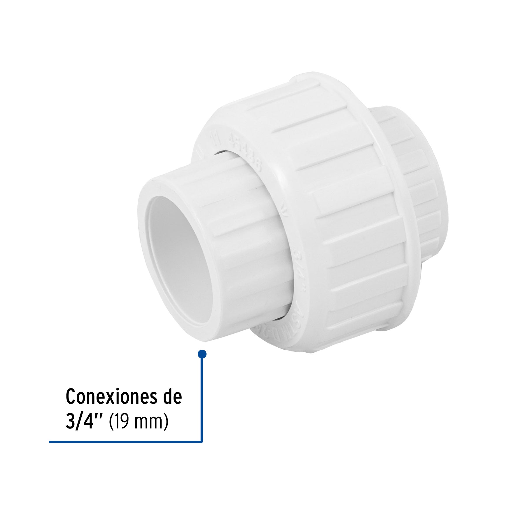 Tuerca unión lisa de PVC 3/4', Foset PVC-972 45436 MM00