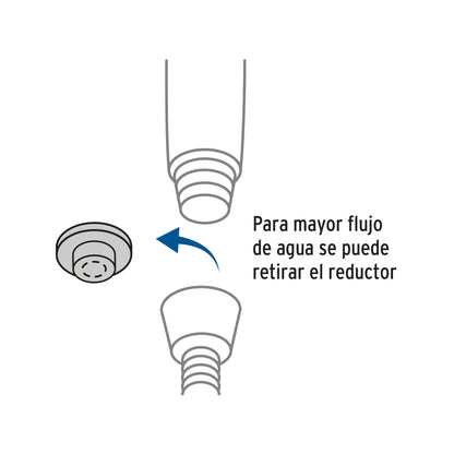 Regadera de teléfono 3-1/4' con soporte, Foset Aero R-011 45787 MM00