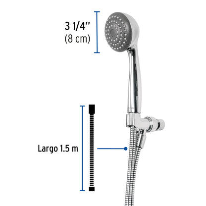 Regadera de teléfono 3-1/4' con soporte, Foset Aero R-011 45787 MM00