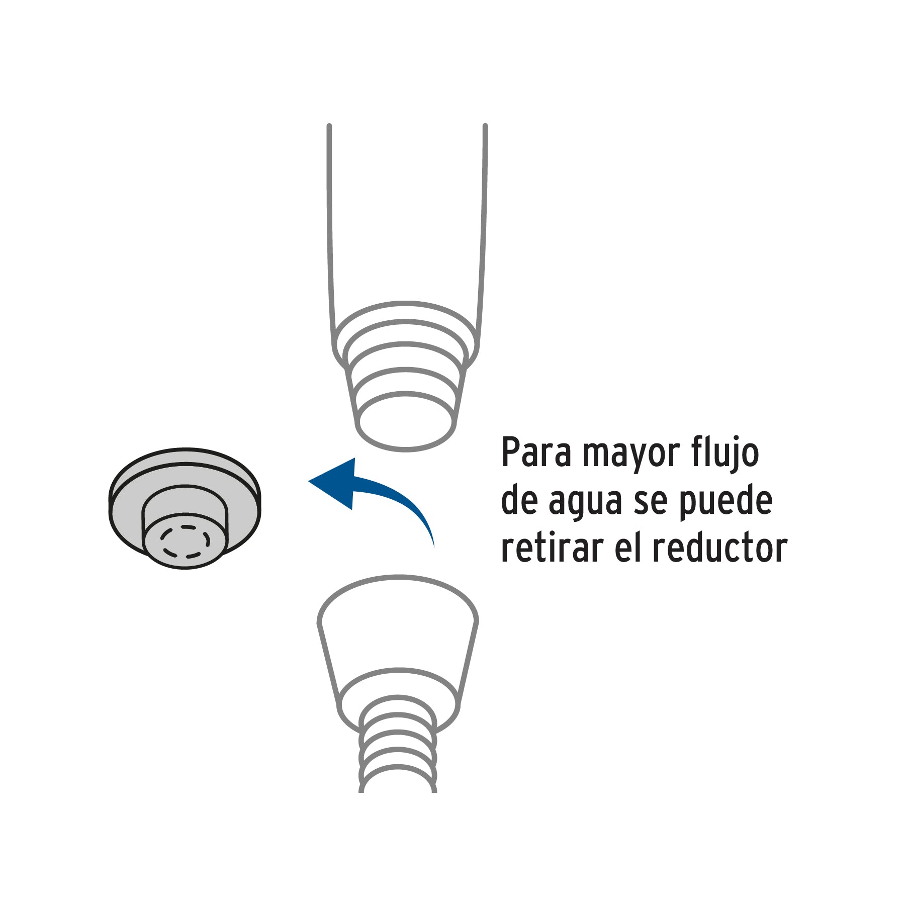 Regadera de teléfono 3', 5 funciones con soporte, Foset Aqua R-018 49432 MM00