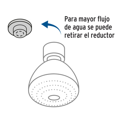 Regadera redonda 3-1/4' brazo y chapetón acero inox, Aero R-201 45789 MM00