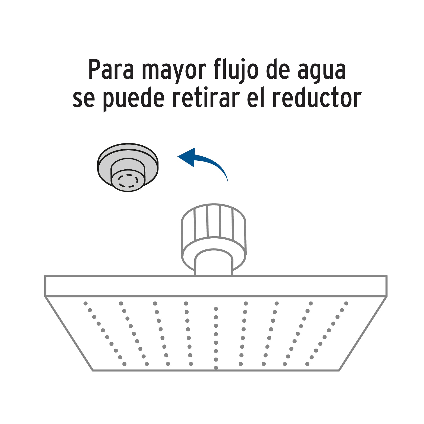 Regadera satín 8' plato cuadrado delgado con brazo, Riviera R-308N 45772 MM00