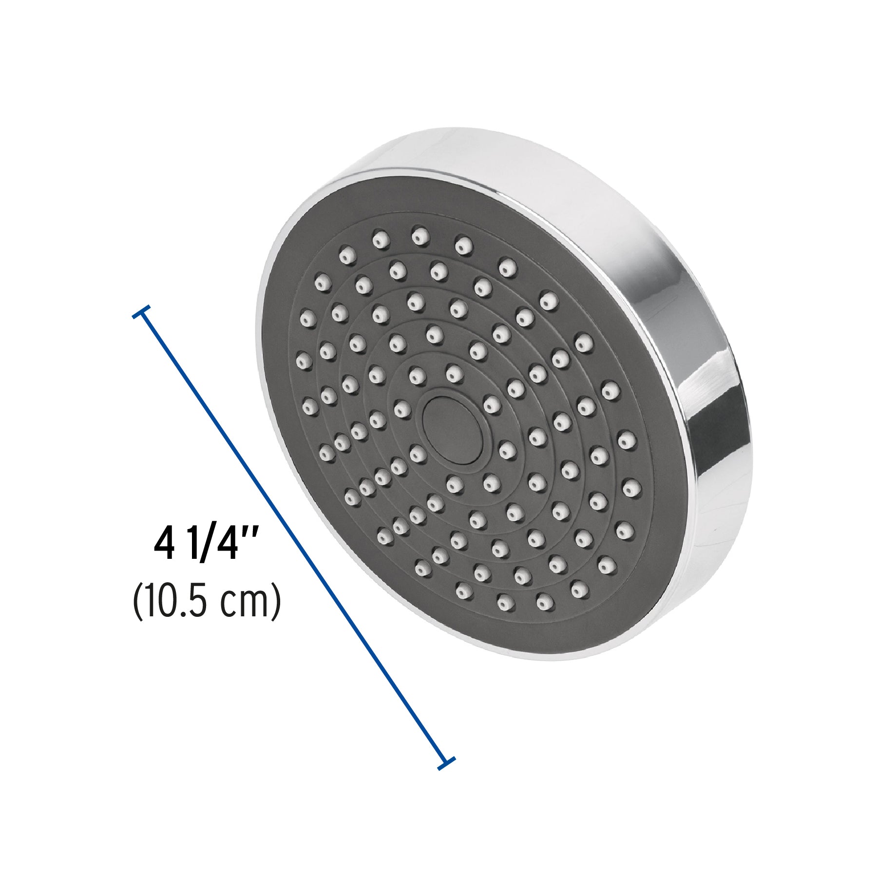 Regadera redonda de ABS 4-1/4' sin brazo, Foset Basic R-402S 45068 MM00