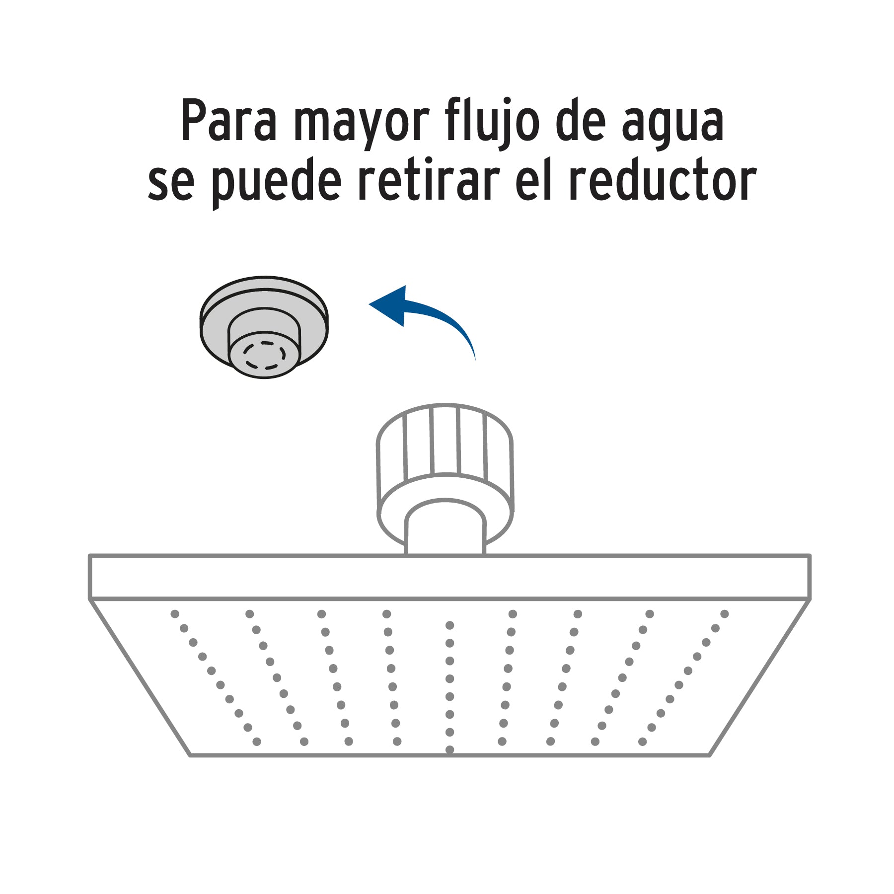 Regadera cuadrada ABS 4' acabado satín con brazo, Foset R-403N 46738 MM00