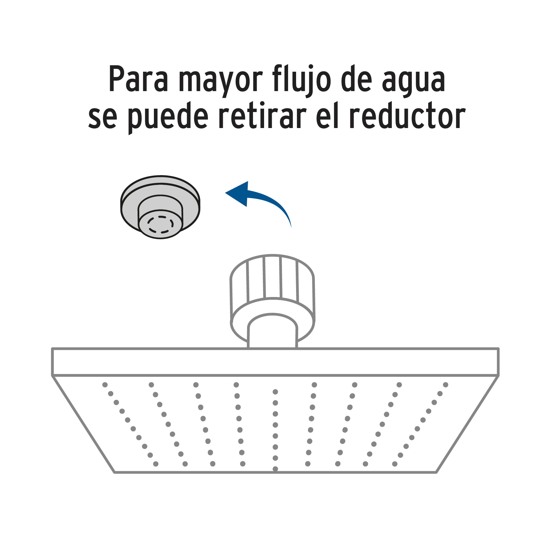 Regadera cuadrada ABS 4' acabado satín sin brazo, Foset R-403SN 46739 MM00