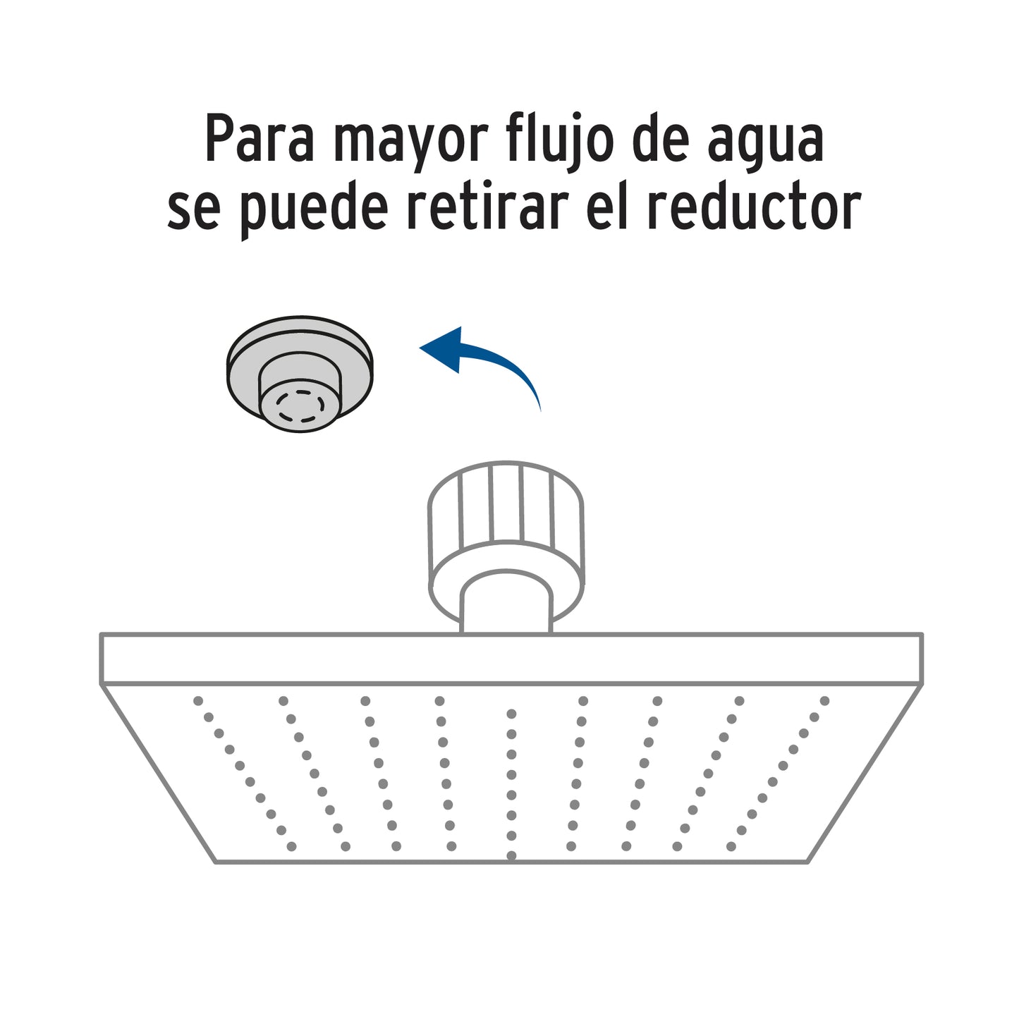 Regadera cuadrada ABS 6' acabado negro mate con brazo, Foset R-404M 46746 MM00