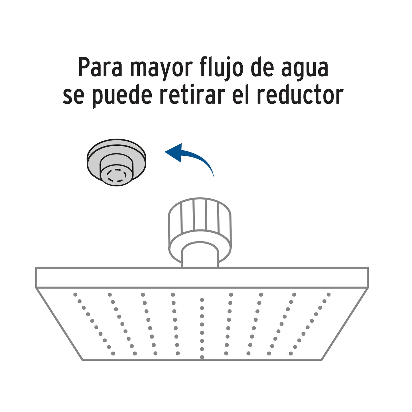 Regadera cuadrada ABS 6' acabado satín con brazo, Foset R-404N 46740 MM00