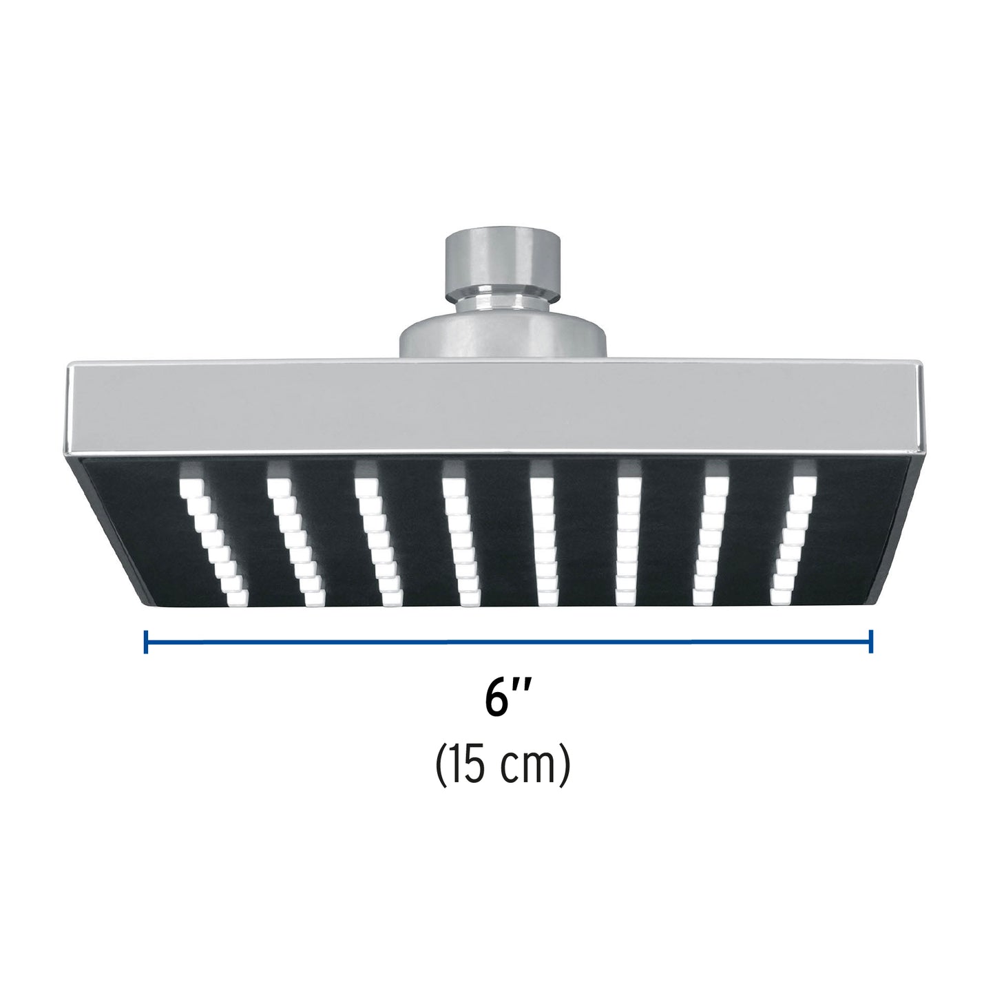 Regadera cuadrada ABS 6' acabado cromo sin brazo, Foset R-404S 46735 MM00