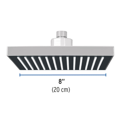 Regadera cuadrada ABS 8' acabado cromo sin brazo, Foset R-405S 46737 MM00