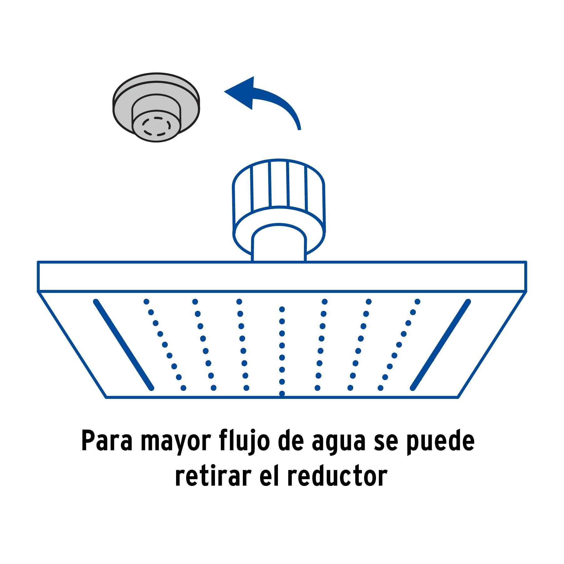 Regadera cuadrada 4', acero inox, con brazo, satín, Túbig R-413N 47740 MM00