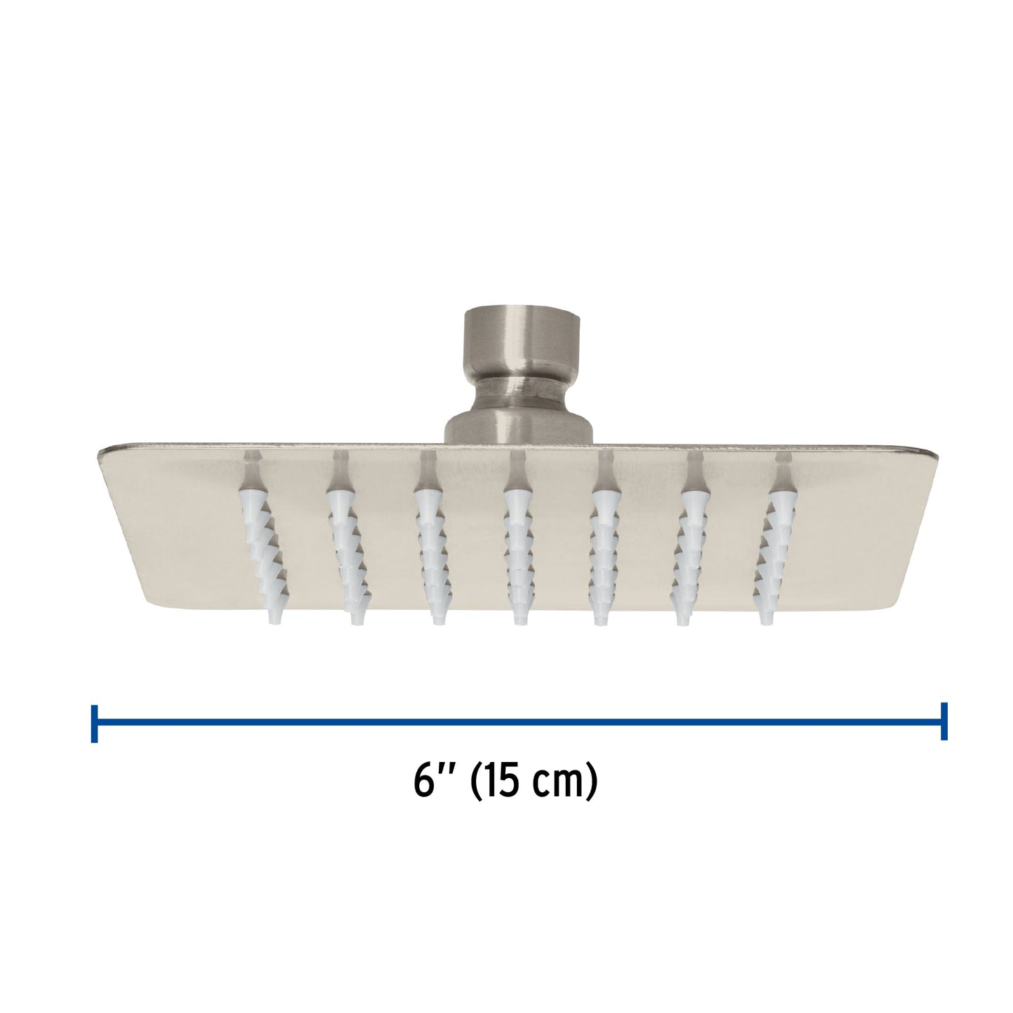 Regadera cuadrada 6', acero inox, sin brazo, satín, Túbig R-414SN 47743 MM00