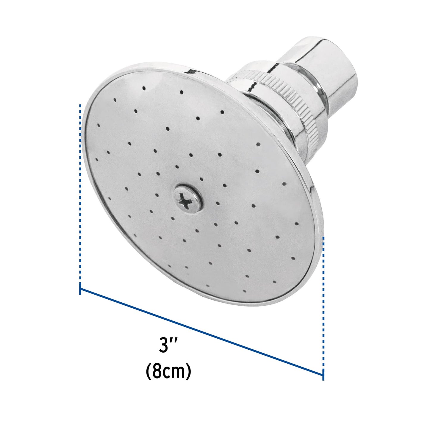 Regadera redonda metálica 3' sin brazo, Foset Aqua R-502S 45059 MM00