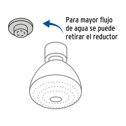 Regadera redonda de ABS 3', 5 funciones, sin brazo, Aqua R-508S 49415 MM00