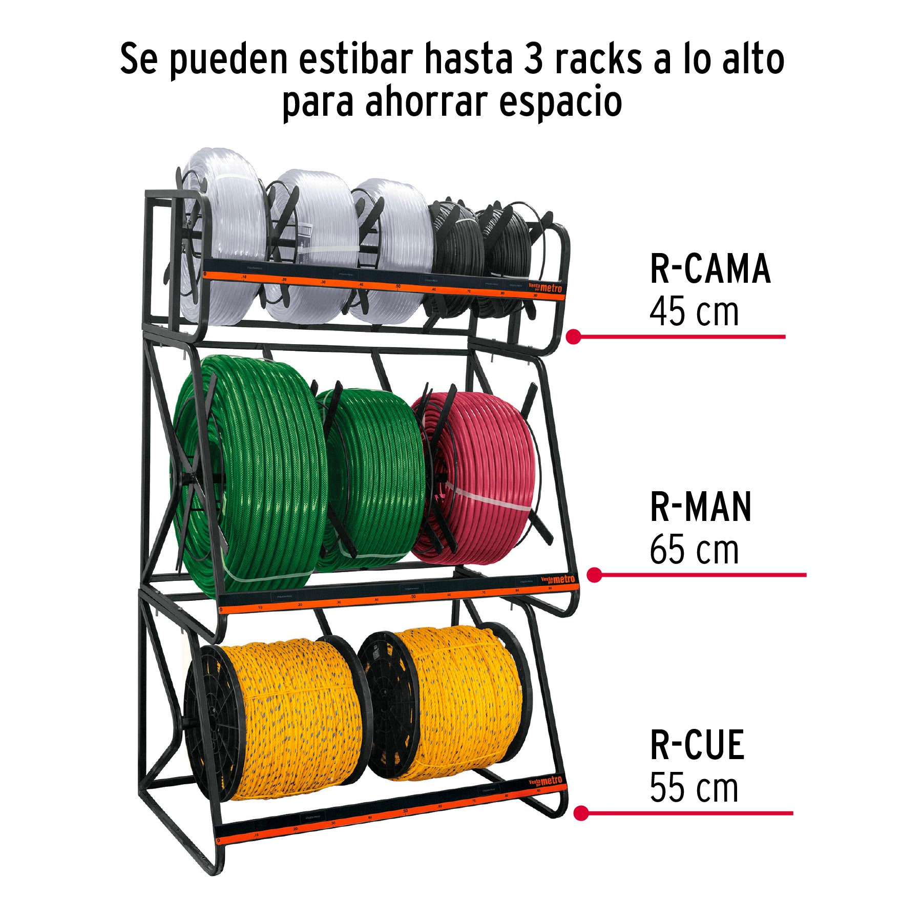 Rack modular para cuerda con carrete, Fiero R-CUE 51577 MM3