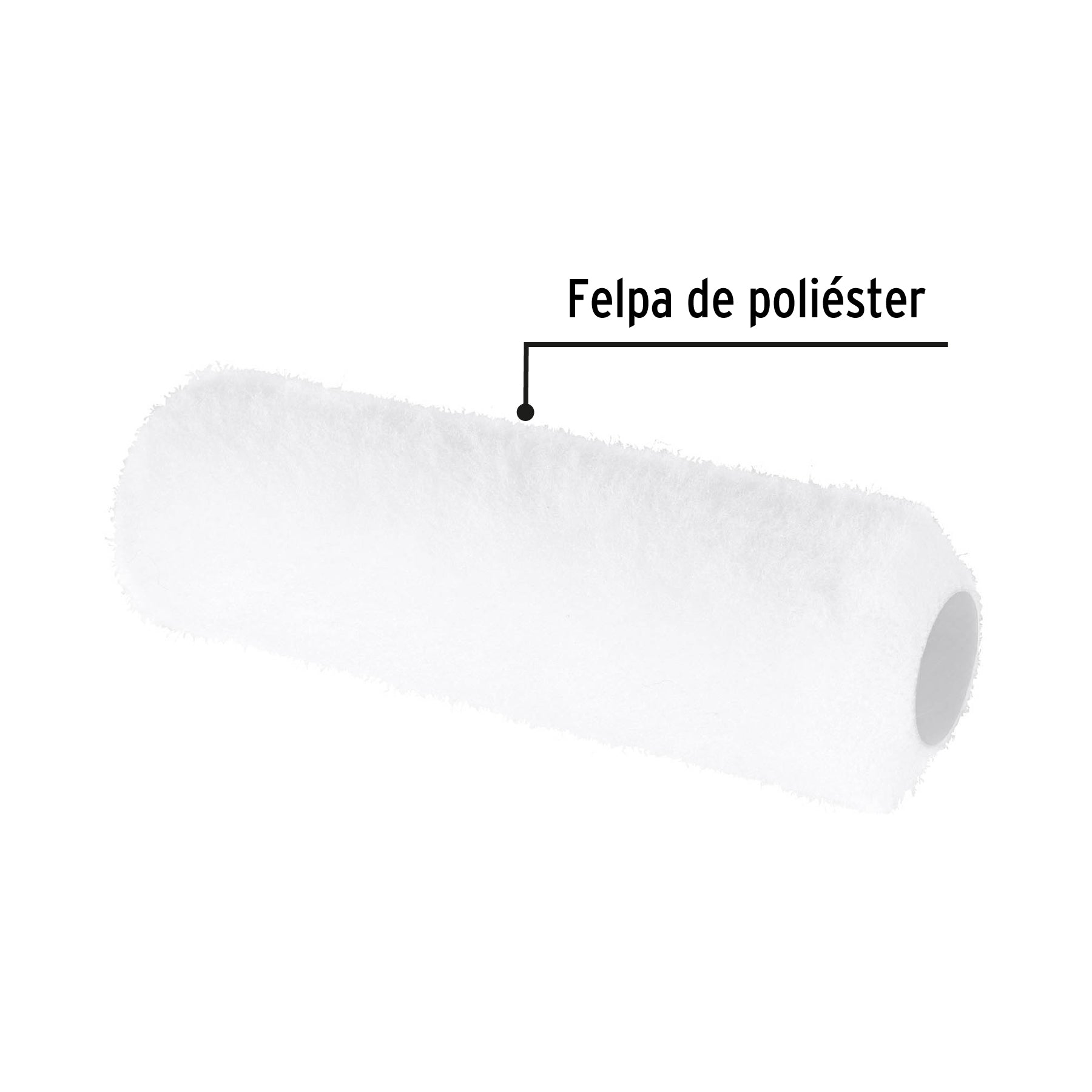 Felpa para rodillo, 9 x 5/8',superficies poco rugosas,Pretul R-ROPI-915P 28042 MM0