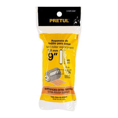 Felpa para rodillo, 9x1-1/4,superficies extra rugosas,Pretul R-ROPI-930P 28045 MM0