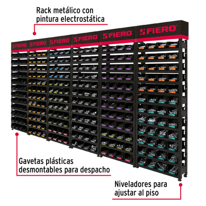 Rack modular con tornillos, 288 gavetas R-TOR-6 55953 MM1