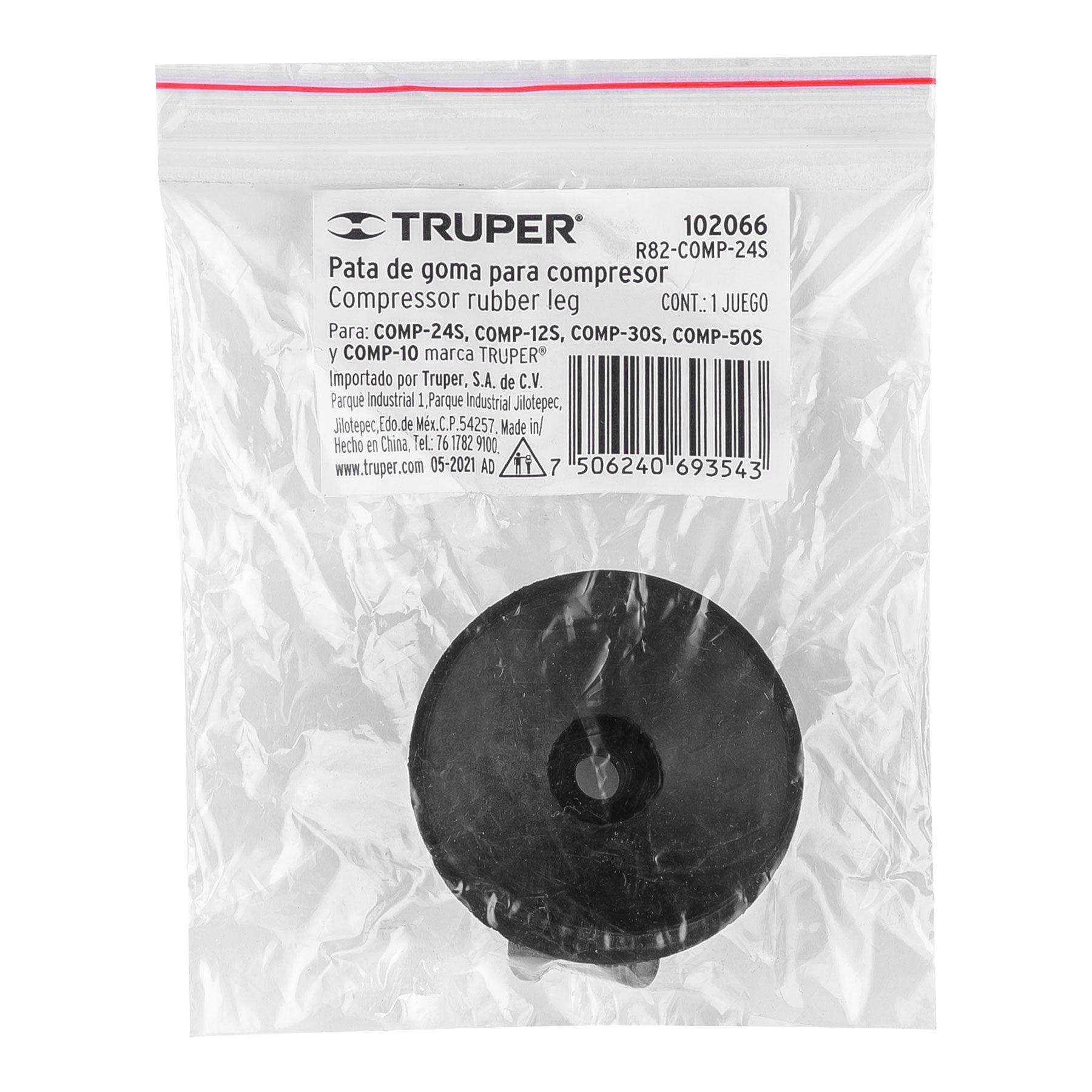 1 pata de goma para compresores Grupo 7, Truper R82-COMP-24S 102066 MM00