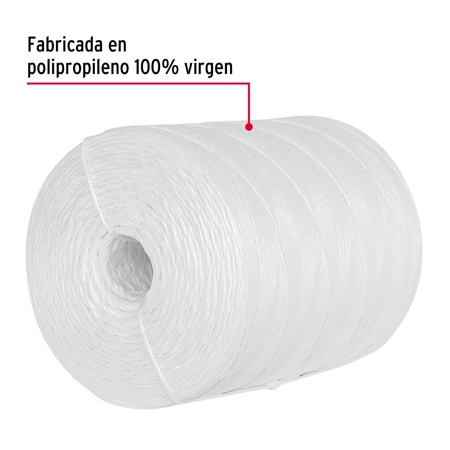 Rollo de rafia de 2045 m color blanco calibre 2.2 g/m RAF-245 45037 MM0