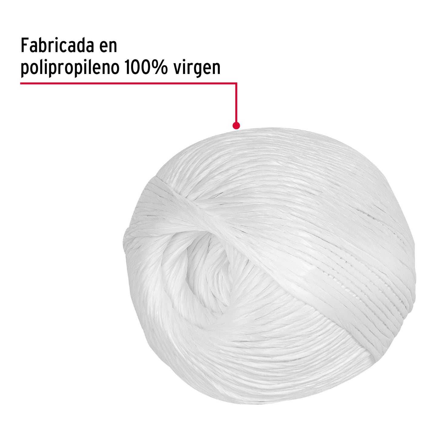 Rollo de rafia de 230 m color blanco calibre 2.2 g/m, Fiero RAF-250 45032 MM0