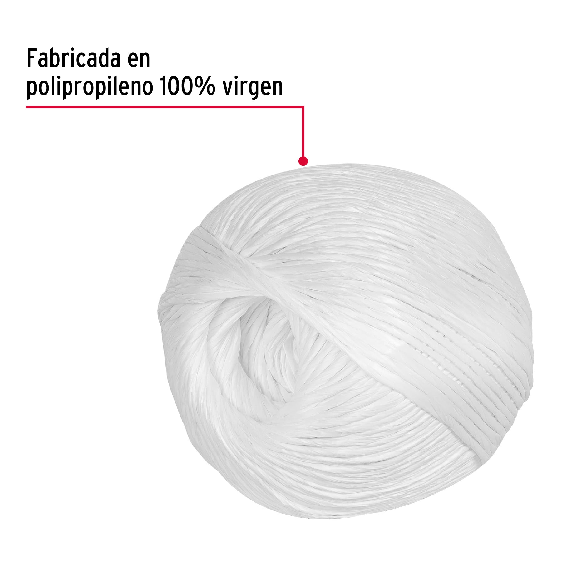 Rollo de rafia de 230 m color blanco calibre 2.2 g/m, Fiero RAF-250 45032 MM0