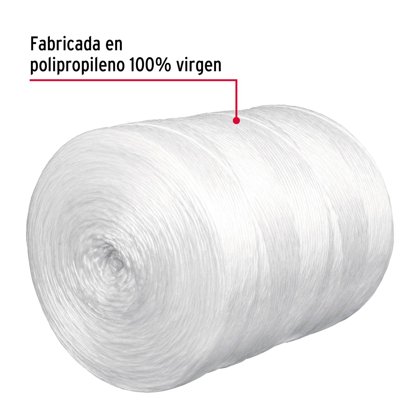 Rollo de rafia de 1125 m color blanco calibre 3.8 g/m RAF-445 45038 MM0