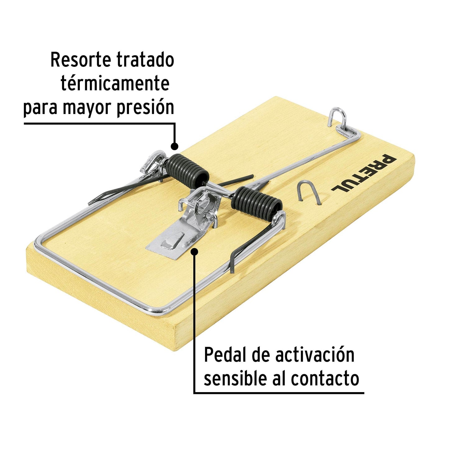 Trampa de madera de 7' para ratón, Pretul RAT-7M 23710 MM00