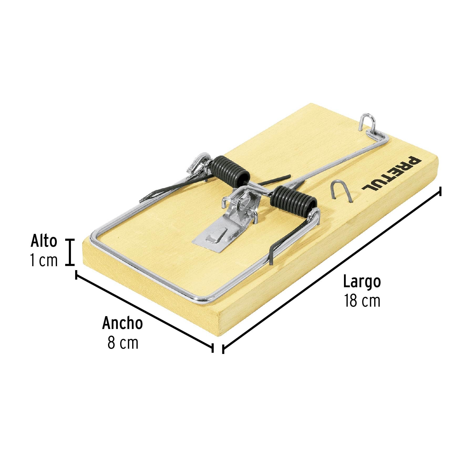 Trampa de madera de 7' para ratón, Pretul RAT-7M 23710 MM00