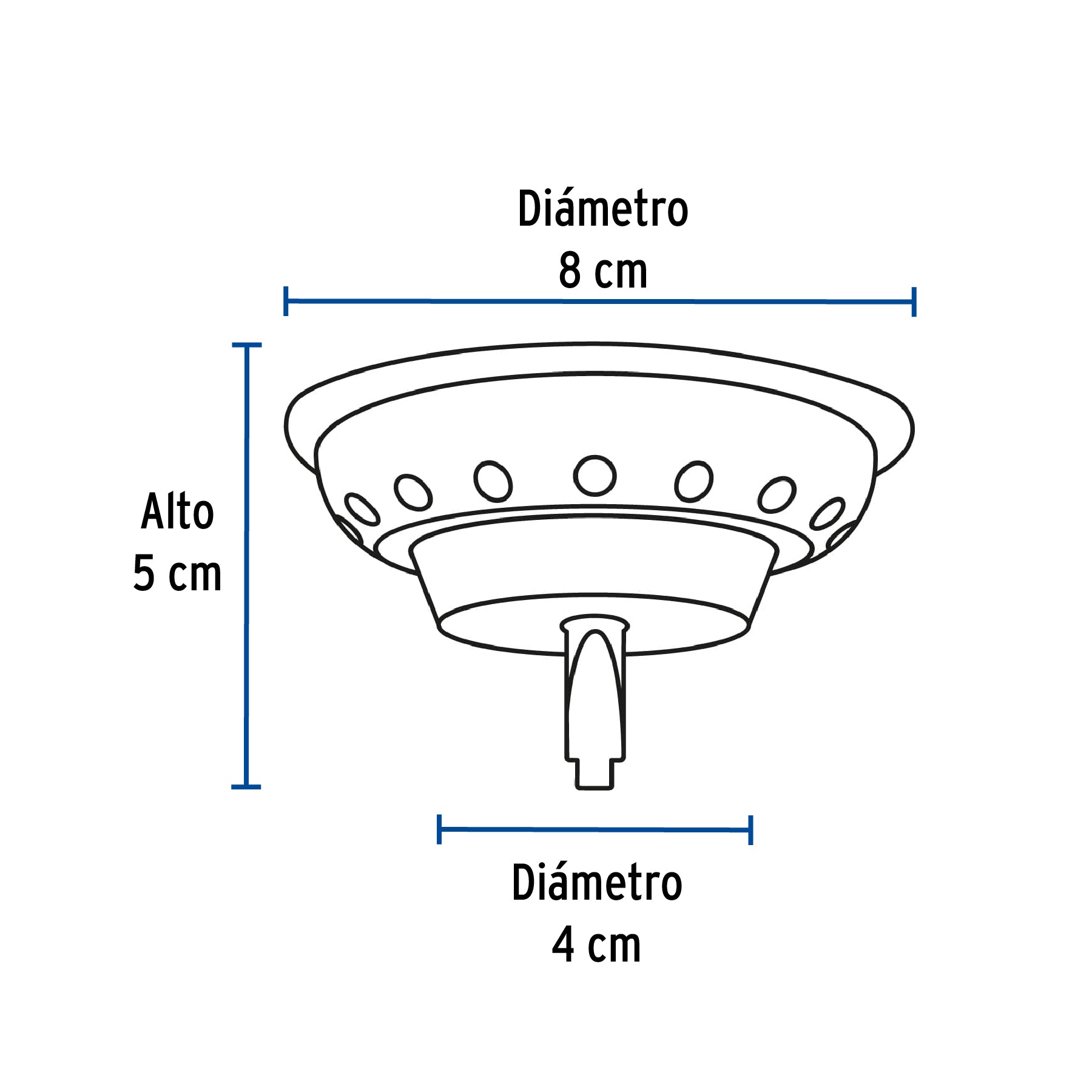 Canastilla inox para contracanasta 3-1/2', Foset RCO-001 48021 MM00