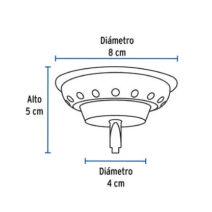 Canastilla inox para contracanasta 3-1/2', Foset RCO-001 48021 MM00