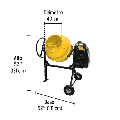 Revolvedora de cemento a gasolina 160 L, 1/2 saco, Pretul RECE-160P 28147 MM1