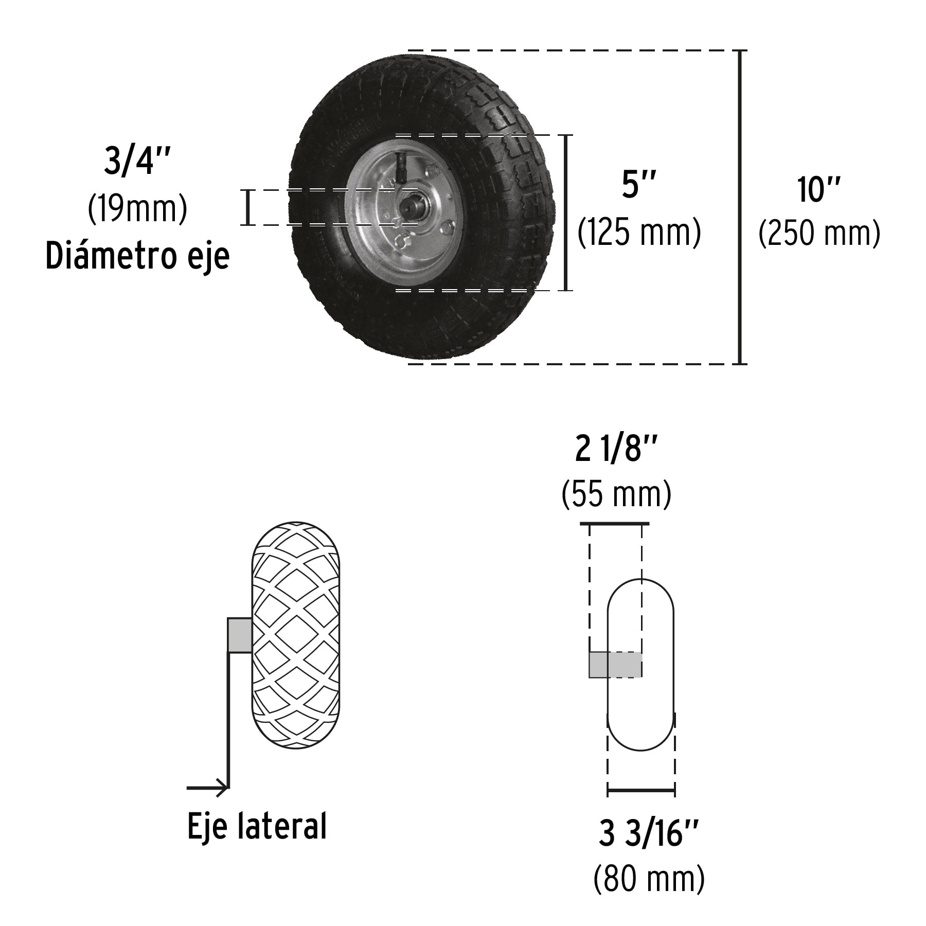 Revolvedora de cemento a gasolina 160 L, 1/2 saco, Pretul RECE-160P 28147 MM1