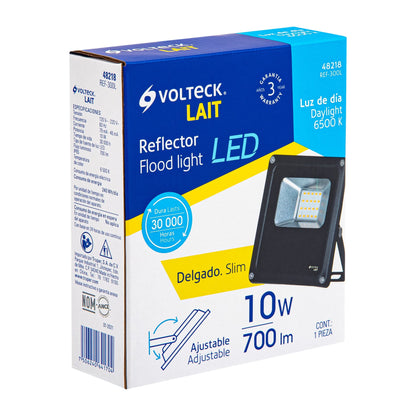 Reflector delgado de LED 10 W luz de día, Volteck REF-300L 48218 MM0