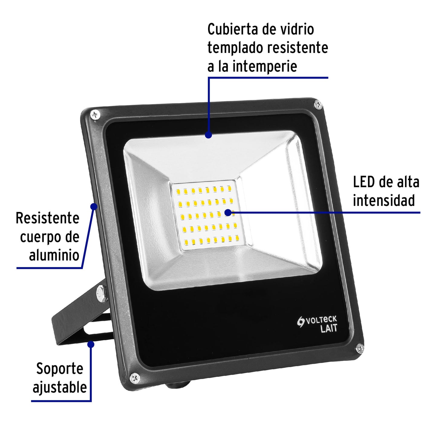 Reflector delgado de LED 20 W luz cálida, Volteck REF-301LC 48332 MM0