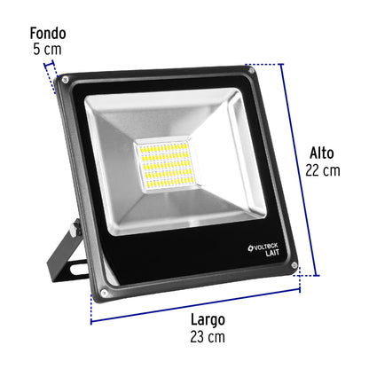 Reflector delgado de LED 30 W luz cálida, Volteck REF-302LC 48333 MM0