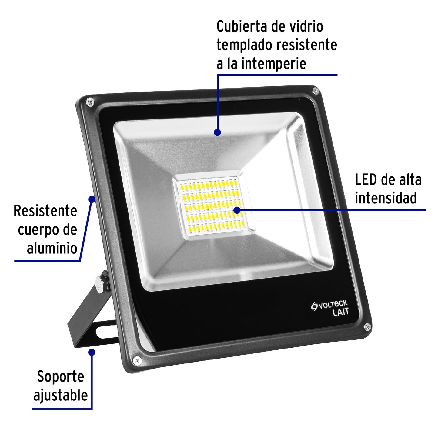 Reflector delgado de LED 30 W luz de día, Volteck REF-302L 48220 MM0