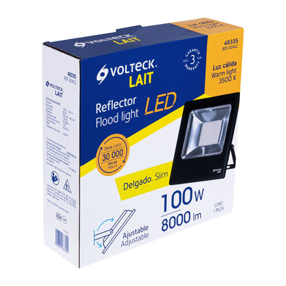 Reflector delgado de LED 100 W luz cálida, Volteck REF-304LC 48335 MM0