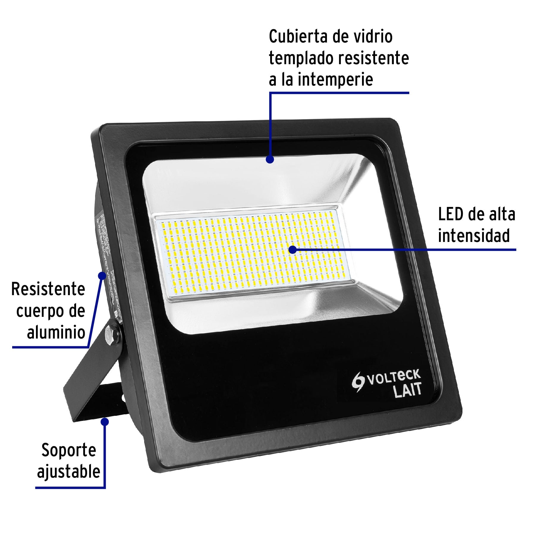 Reflector delgado de LED 150 W luz cálida, Volteck REF-305LC 48336 MM0