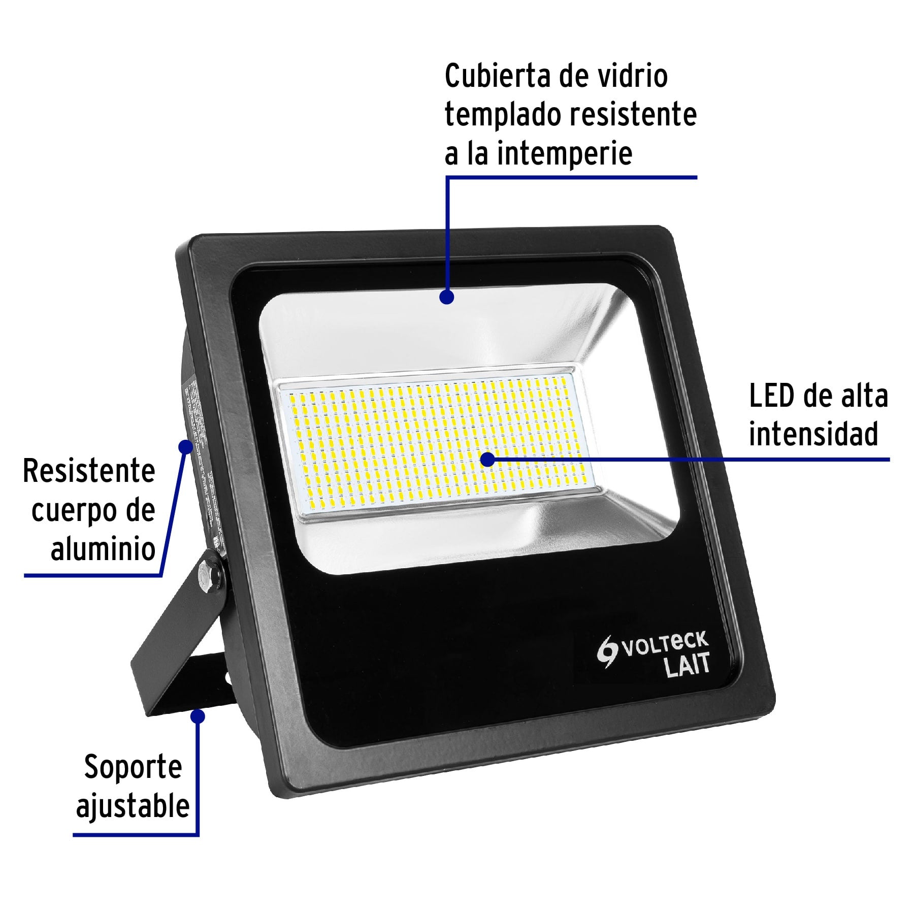 Reflector delgado de LED 150 W luz de día, Volteck REF-305L 46126 MM0