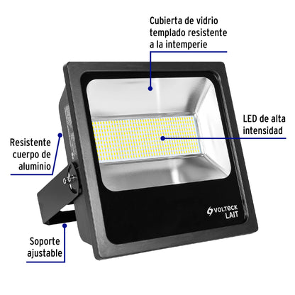 Reflector delgado de LED 200 W luz cálida, Volteck REF-306LC 48337 MM0