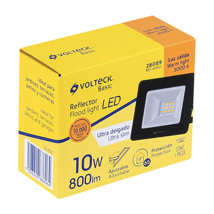 Reflector ultra delgado LED 10 W luz cálida, Volteck Basic REF-400LC 28089 MM0