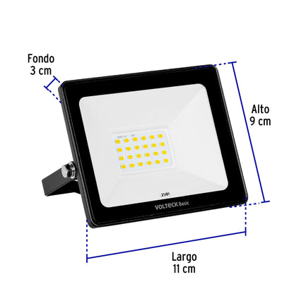 Reflector ultra delgado LED 20 W luz cálida, Volteck Basic REF-401LC 28090 MM0