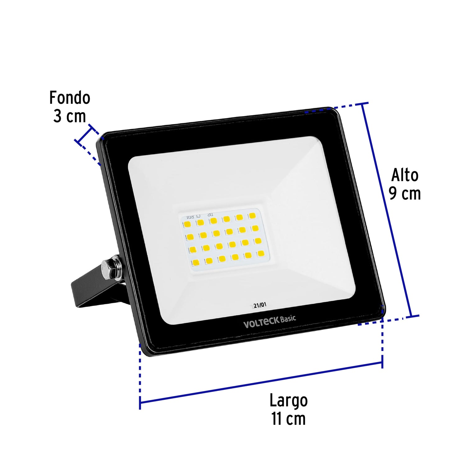 Reflector ultra delgado LED 20 W luz de día, Volteck Basic REF-401L 22041 MM0